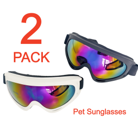 2 Pack Pet Protection Dog Sunglasses Pet Goggles Windproof Eye Wear Adjustable Dog Goggles (US Logistics only For USPS.TK/TMEU only For self-pick