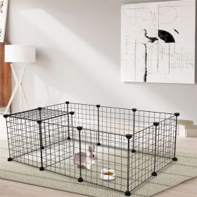Pet Playpen, Small Animal Cage Indoor Portable Metal Wire Yard Fence for Small Animals, Guinea Pigs, Rabbits Kennel Crate Fence Tent