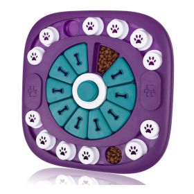Dog Puzzle Toys, Interactive Treat Puzzle Dog Enrichment Toys For Large Medium Small Dogs (Option: Purple)
